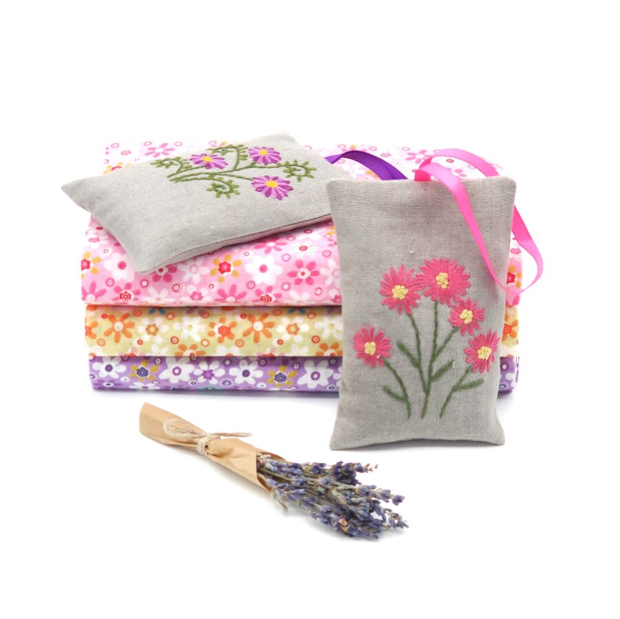 Linen bag filled with lavender