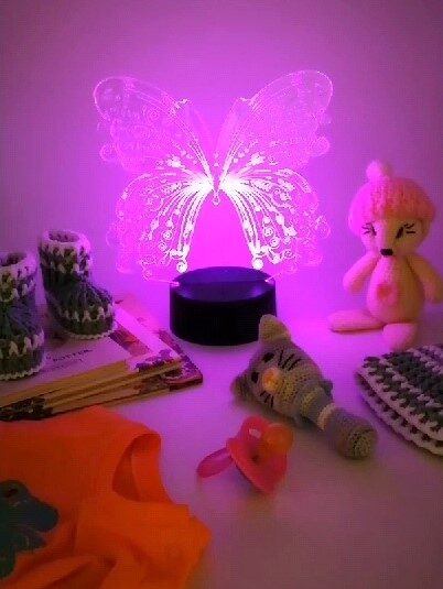 Dekoratīvā naktslampa bērnu istabai "Tauriņš"