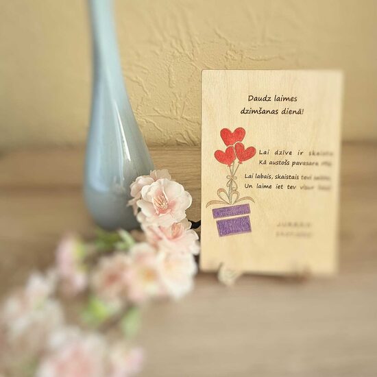 "Daudz laimes dzimšanas dienā!" ar personalizāciju