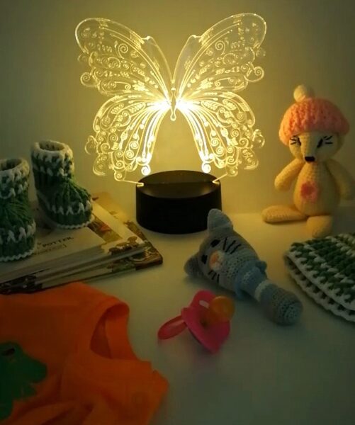 Декоративная лампа-ночник для детской комнаты "Бабочка"